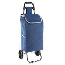 Folding Shopping Cart with Removable Bag, Lightweight Aluminum Grocery Trolley Green 30kg Capacity