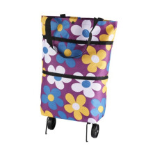 Folding Shopping Cart with Large Capacity, Smooth Rolling Wheels and Foldable Trolley Bag Design