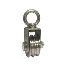 Roue de poulie d'incidence de doubles rainures en U en acier-304