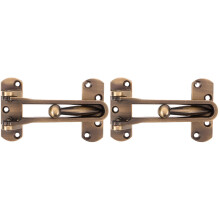 2Pcs Rust-Resistant Door Latch Reinforcement Light Brown Metal
