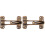 2Pcs Rust-Resistant Door Latch Reinforcement Light Brown Metal 1