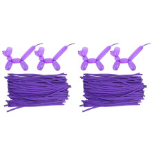 200Pcs Purple Long Latex Balloons Bulk for Indoor Outdoor Party Decor