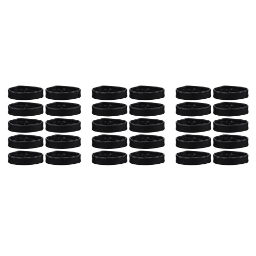 30Pcs Easy Install Black Watchband Keeper Rings Replacement Loops