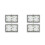 4Pcs Compact Silver Car Dashboard Clocks with Glow for Night Driving 1
