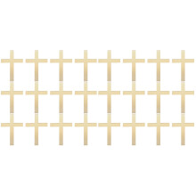 24Pcs Golden Acrylic Cross Cake Toppers for First Communion & Baptism