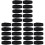 30Pcs Black Watch Band Keeper Rings Smooth Surface Accessories 1