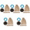 5Sets Manual Tapping Meditation Bowls Black Copper Singing Bowls Set 1