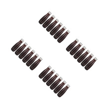 24Pcs Brown Wooden File Handles Replacement Parts Sturdy Non-Slip Grip