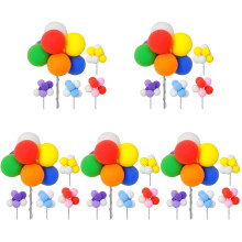 25Pcs Balloon Cake Toppers Party Picks Colorful Wedding Birthday