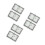 6Pcs Compact Silver Alloy Car Clocks for Dash with Glow and Adhesive 1
