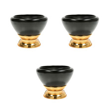 3Pcs Black Meditation Singing Bowl Copper for Yoga and Home Decor
