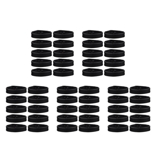 50Pcs Removable Black Watchband Loop Rings for Strap Repair