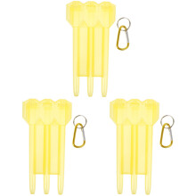 3Stk Gelbe Kunststoff Darts Box Mit Karabiner, Langlebig,
