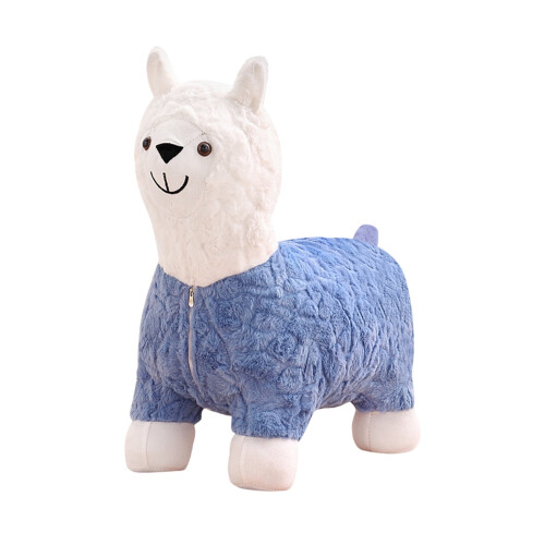 Taburet tapițat în formă de alpaca, 40x35x22cm