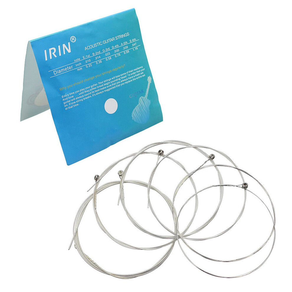Irin 1 Pcs A104 Acoustic Guitar Strings Parts Replacement 0.010-0.047 & 1 Pcs C105 Rainbow Guitar Strings Wound 6031891372390