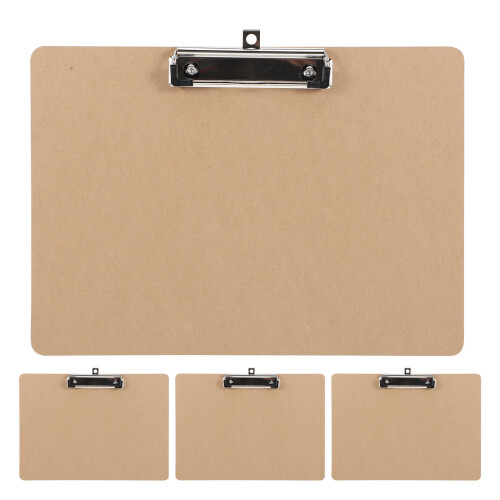 4Pièces Planche À Clip Bois Résistante Pour École Maison