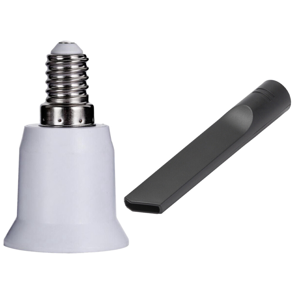 E14 To E26 E27 Adapter Chandelier Socket E14 To Medium Socket With 35Mm Crevice Tool Port Corner Nook Cranny Tool Light 4713593856973