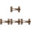 4Pcs Home Security Door Lock Latch Zinc Alloy Light Brown Interior Use 1