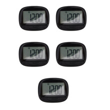 5Pièces Podomètre À Clip ABS Noir Étanche Suivi Précis Pas