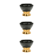 3Pcs Black Copper Singing Bowls for Yoga Decor