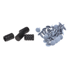 4 Pcs Tire Valve Cap & 30 Pcs Flange Bumpers Clips