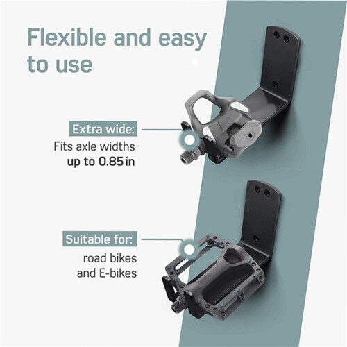 4X Wall-Mounted Bicycle Pedal Mounting Bracket Heavy-Duty Bicycle Fixed Hook Pedal Bicycle Storage Bracket 1
