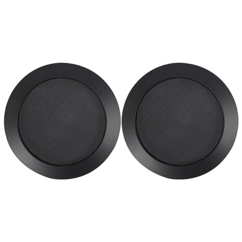 2X Ceiling Speaker Grille, 4-Inch Ceiling Embedded Audio Speaker Grille(Black) 2