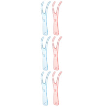 6St Herbruikbare Tandzijde Houder PP Comfortabele Grip Mix Kleuren
