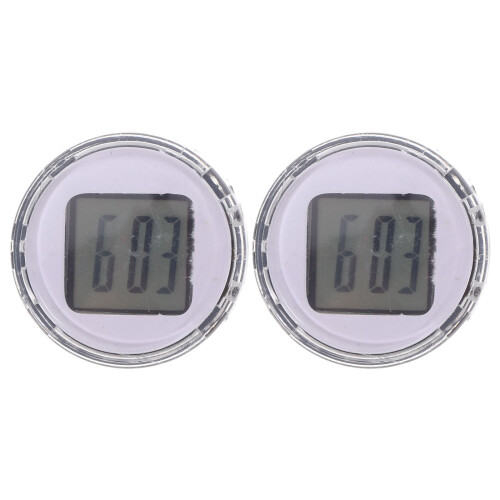2St Kleine ABS Elektronische Waterdichte Motor Dashboard Wit