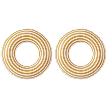 2Pièces Anneaux Gonflables En PVC Orange Pour Natation