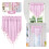 Beaded Triangle Sheer Valance Curtain Pink 51x24in 2