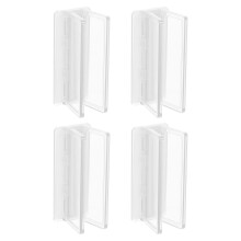 4St Kindveilige Plastic Schuifdeurslot Transparant Voor Glazen Deuren