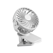 Ventilateur Compact à Clip de bureau avec Clip-Blanc Gris