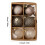 Christmas Ball Ornaments Brown Shatterproof 6 pcs 3