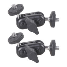 2 stuks verstelbare dubbele kogelkop magische arm met 1/4 inch