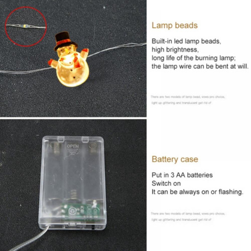 Christmas String Lights 50 LED Battery Operated with Timer 1