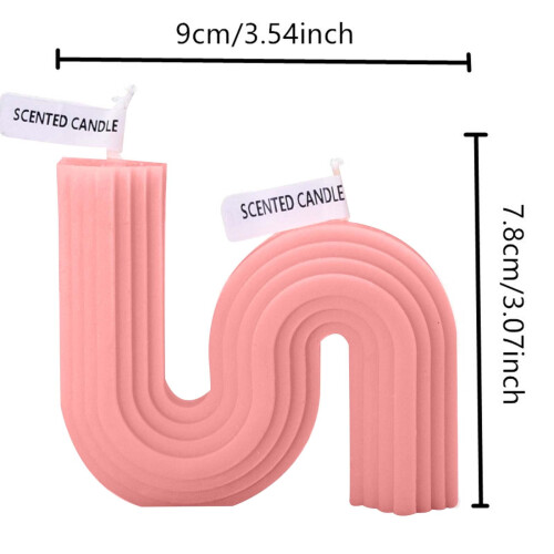 Zeceouar geometriskt S-format aromaterapiljus 1 styck 1