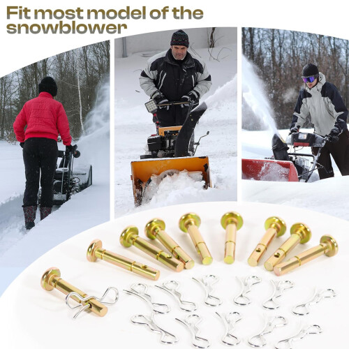 20Pairs Replacement Pin for Snow Blowers Shear and Cotter Type 2