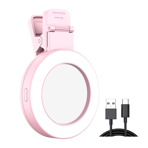 LED selfie-ringlys med speil, 180 roterbar, 1