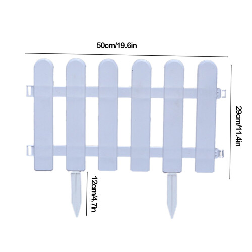 White plastic garden fence panels adjustable reusable 2