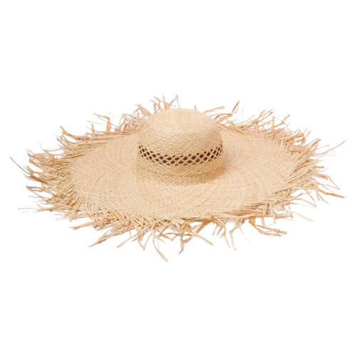 Round Raffia Straw Hat With Sun Protection And Hollowout-2