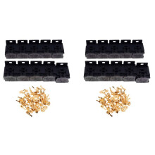 2 Pcs Car 30A-80A Relay Bracket Terminal Case Holder Relay Base Holder 5 Pin Socket with 100Pcs 6.3mm Terminals for Car