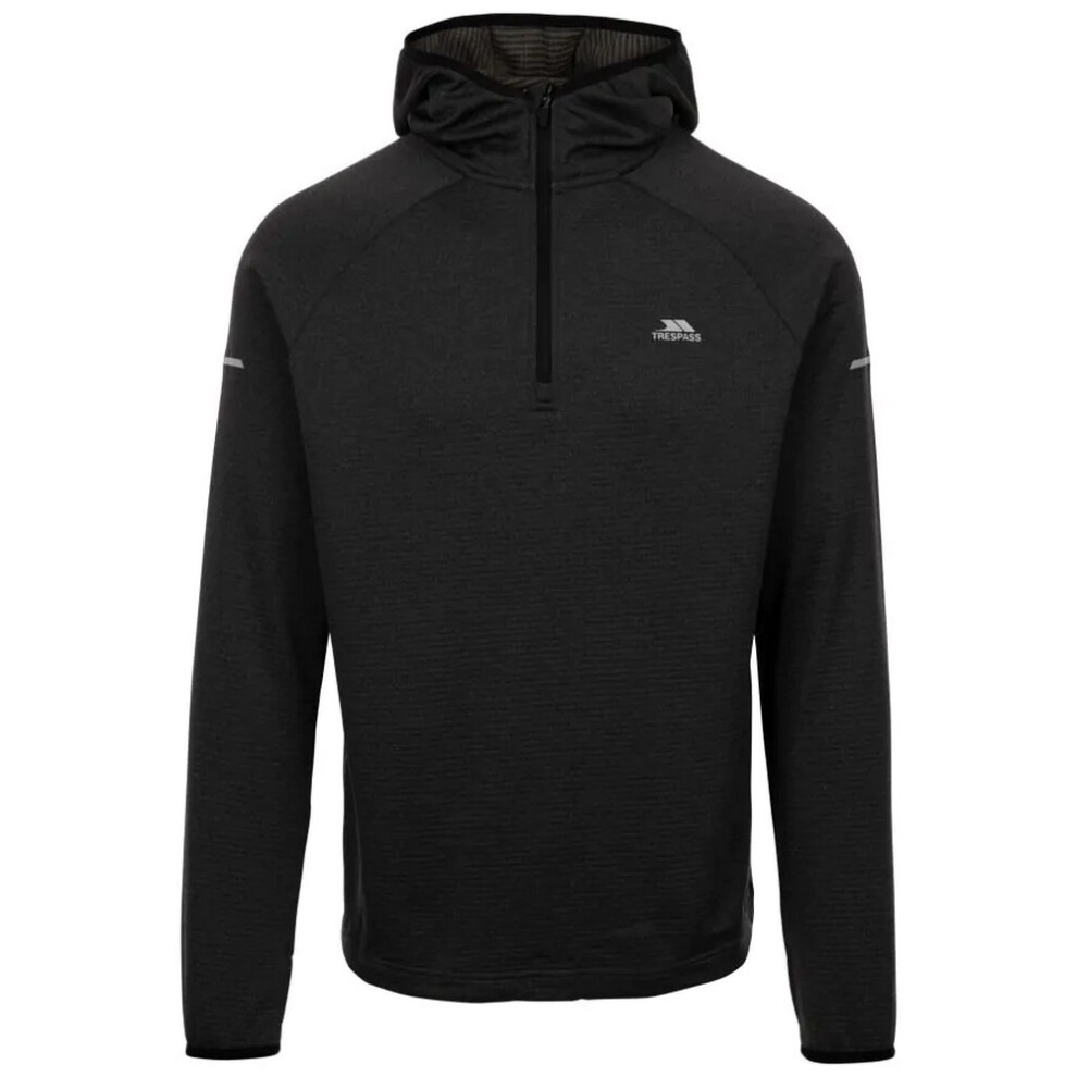 Trespass Men's Black Montgo Active Hoodie - S - 100% Polyester - Image 2