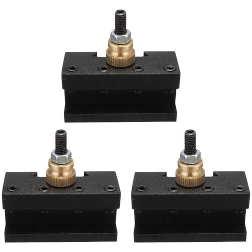 3Pcs  Lathe Quick Change Tools Post Holder Kit (1/4-1/2Inch), CNC Boring/Turning/Facing Holder Set