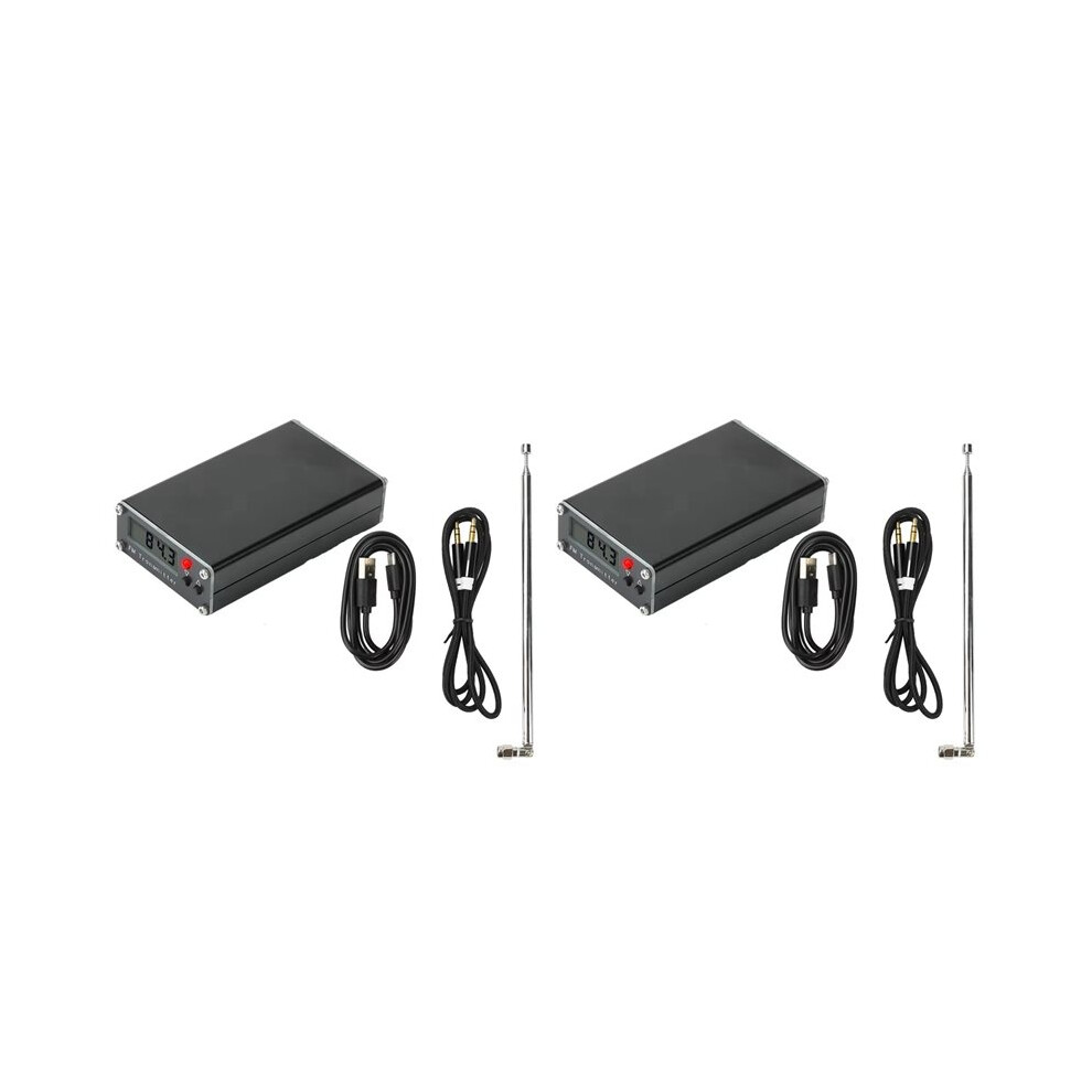 2X 2000M 0.5W Fm Transmitter 76-108Mhz Lcd Digital Fm Stereo Transmitter Churches Car Radio Broadcast Campus Statio 6033797256958