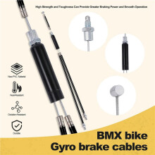 2X Bike Gyro Bremszüge Vorne + Hinten mit Spinner Rotor Komplettset, BMX Fahrrad Bremsleitungen Set für die Meisten Gyro Bikes