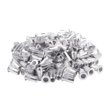 M5 Klinkmoeren met Aluminium Schroefdraad Platte Kop Klinknagelmoeren Nutserts 100 Stuks