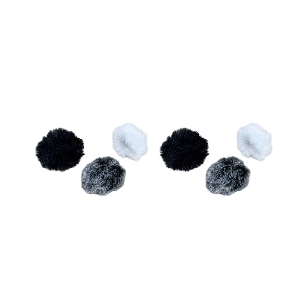 6Pcs Furry Windscreen Muff For K1 K9 Lavalier Mic Wireless Collar Clip Microphone Windproof Cover For Outdoor Use 6032048583263
