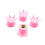 Plastic Crown Shaped Motorcycles Tire Valves Cap Chrome-pink 1