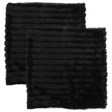 KissenbezüGe Aus Kunstfell, PlüSch, Schwarz, Flauschig, Gestreift, KissenbezüGe, 45,7 X 45,7 Cm, Dekor, Sofa, Couch, Schlafzimmer, B